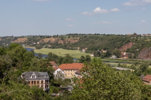 Blick von der Burg auf die Elbe