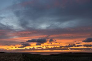 Sonnenuntergang am Camping