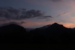 Sonnenuntergang Campingplatz Sibilla