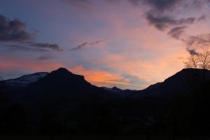 Sonnenuntergang Campingplatz Sibilla